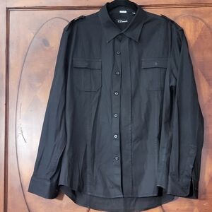 7 diamonds black dress shirt size XL